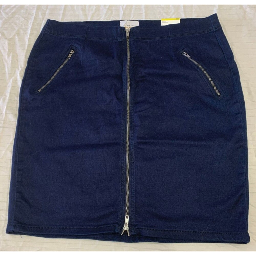 NWT SIMPLY EMMA WOMENS DENIM SKIRT SIZE 2X